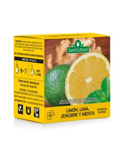 LIMON, LIMA, JENGIBRE Y MENTA x10