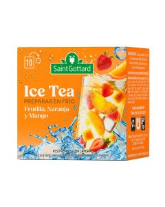ICE TEA FRUTILLA, NARANJA y MANGO x10
